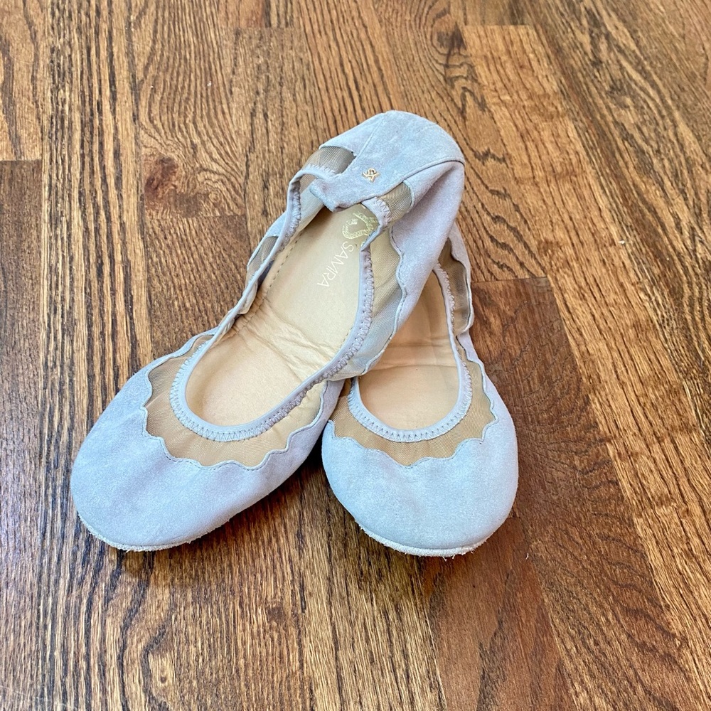 Yosi Samra size 9 Simone foldable flats gray